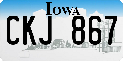IA license plate CKJ867