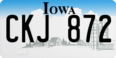 IA license plate CKJ872