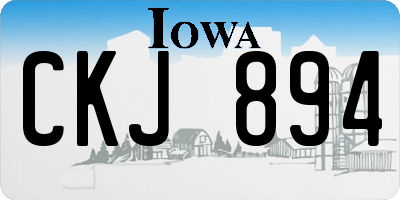 IA license plate CKJ894