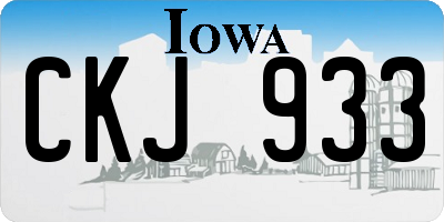IA license plate CKJ933