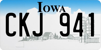 IA license plate CKJ941