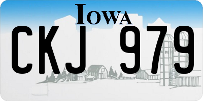 IA license plate CKJ979