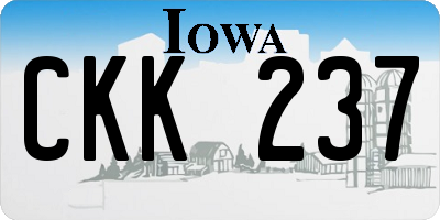 IA license plate CKK237
