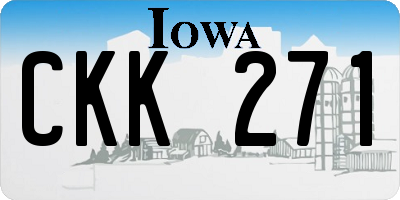 IA license plate CKK271