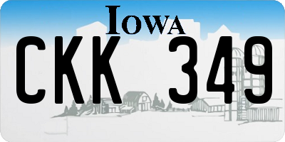 IA license plate CKK349