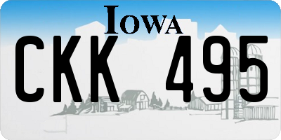 IA license plate CKK495