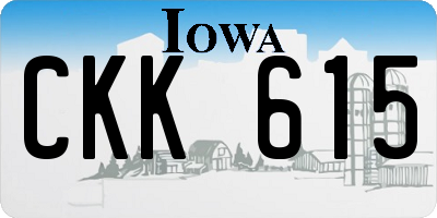 IA license plate CKK615