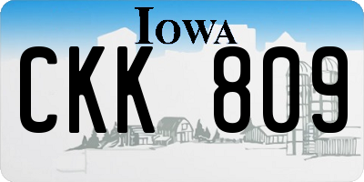 IA license plate CKK809