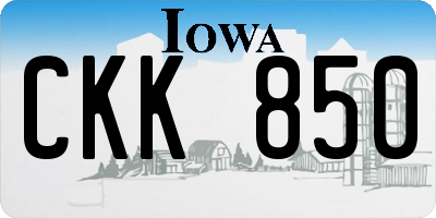 IA license plate CKK850