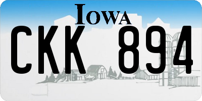 IA license plate CKK894