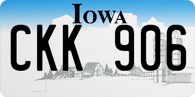IA license plate CKK906