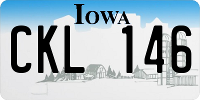 IA license plate CKL146