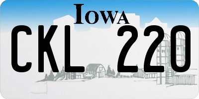 IA license plate CKL220