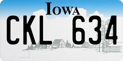 IA license plate CKL634