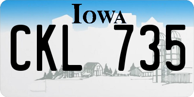 IA license plate CKL735