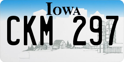 IA license plate CKM297