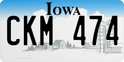 IA license plate CKM474