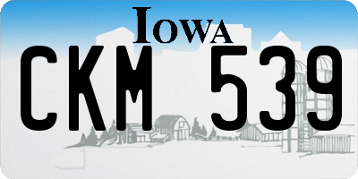 IA license plate CKM539
