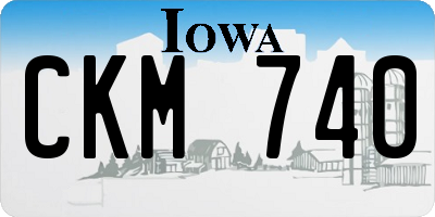 IA license plate CKM740