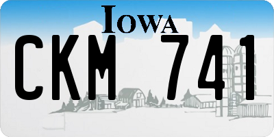 IA license plate CKM741