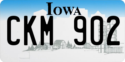IA license plate CKM902
