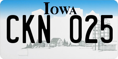 IA license plate CKN025