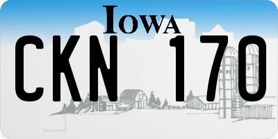 IA license plate CKN170