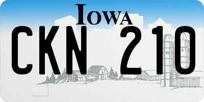 IA license plate CKN210