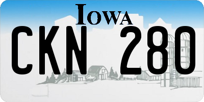 IA license plate CKN280