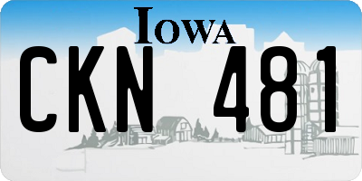 IA license plate CKN481