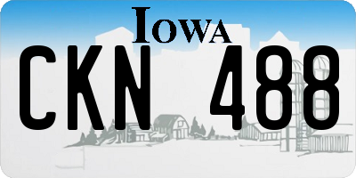 IA license plate CKN488