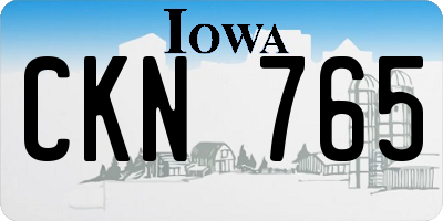 IA license plate CKN765