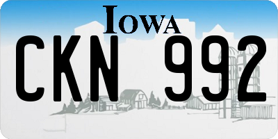 IA license plate CKN992