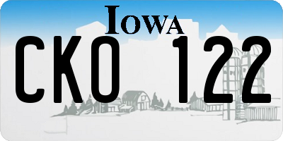 IA license plate CKO122