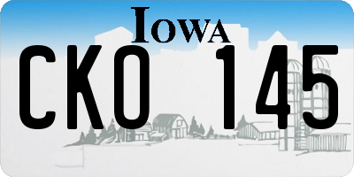 IA license plate CKO145