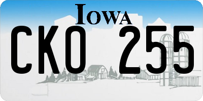 IA license plate CKO255