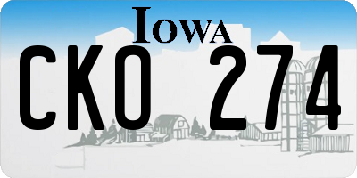 IA license plate CKO274