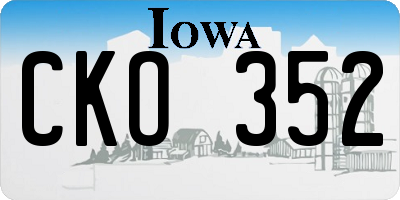 IA license plate CKO352