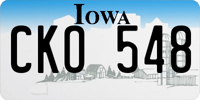 IA license plate CKO548