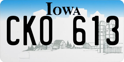 IA license plate CKO613