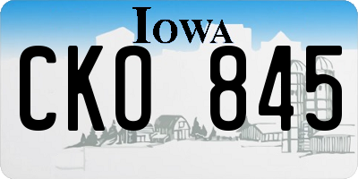 IA license plate CKO845