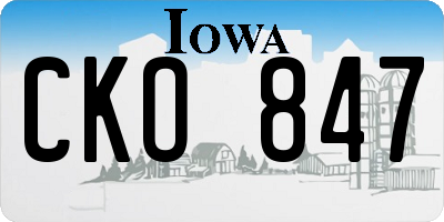 IA license plate CKO847