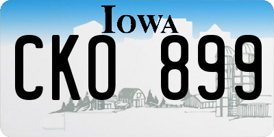 IA license plate CKO899