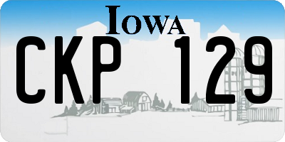 IA license plate CKP129