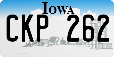 IA license plate CKP262