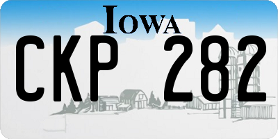 IA license plate CKP282