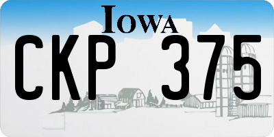 IA license plate CKP375