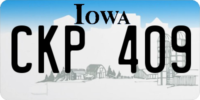 IA license plate CKP409
