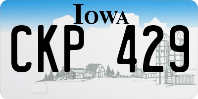IA license plate CKP429