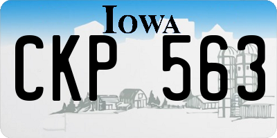 IA license plate CKP563